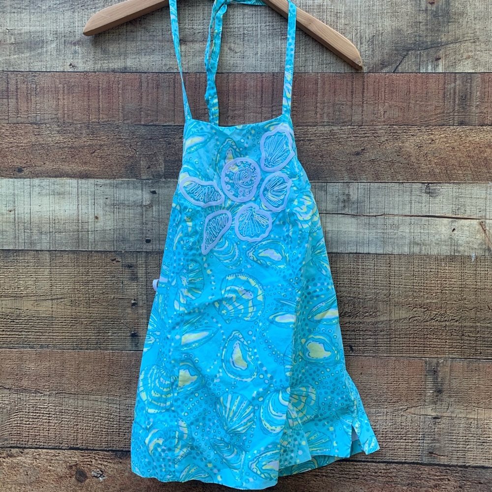Lilly Pulitzer seashell halter top embroidered